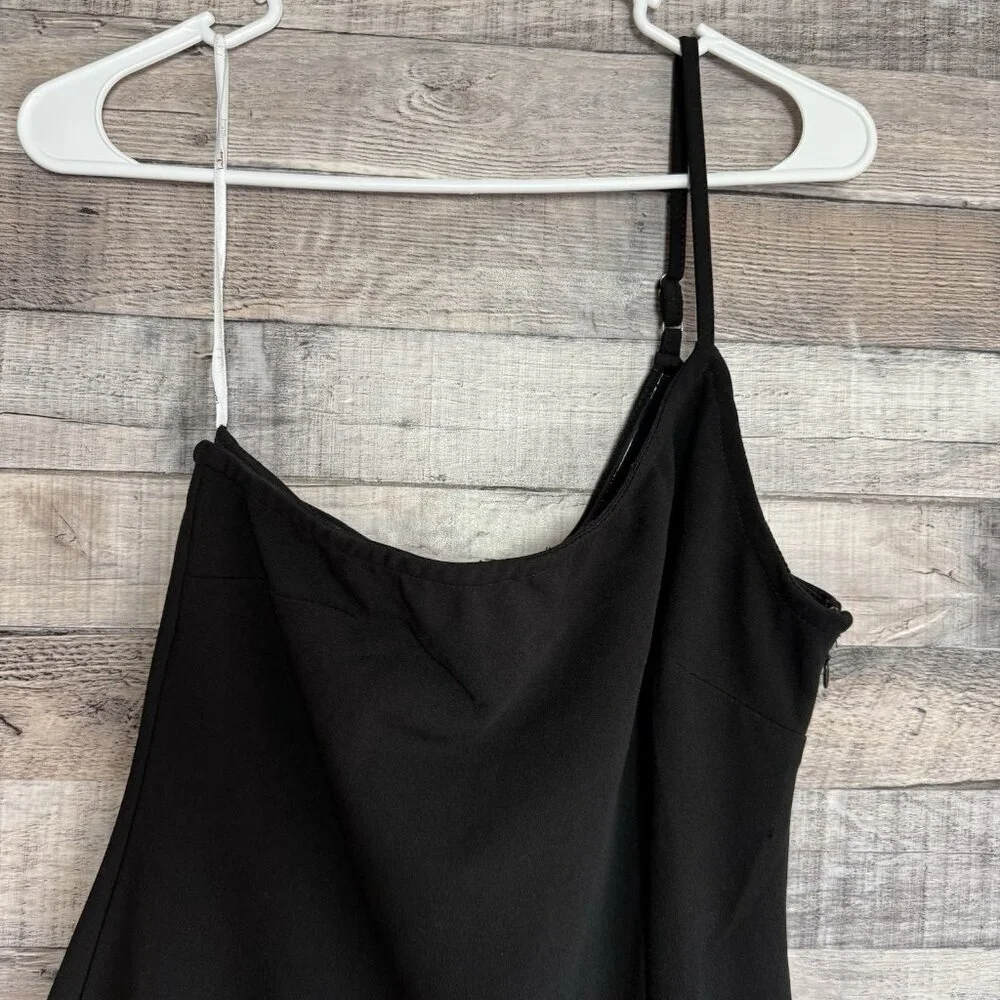 Lulus Dress One Shoulder Mini Dress Black Womens Size Medium NWT - Picture 2 of 10